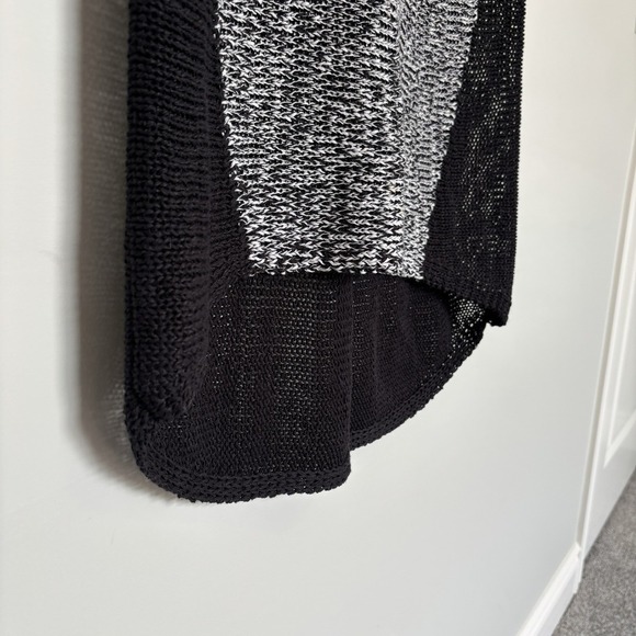 Pure Handknit Women's Large Tunic Dress Color Block Open Knit Lagenlook Hippie - Picture 6 of 15